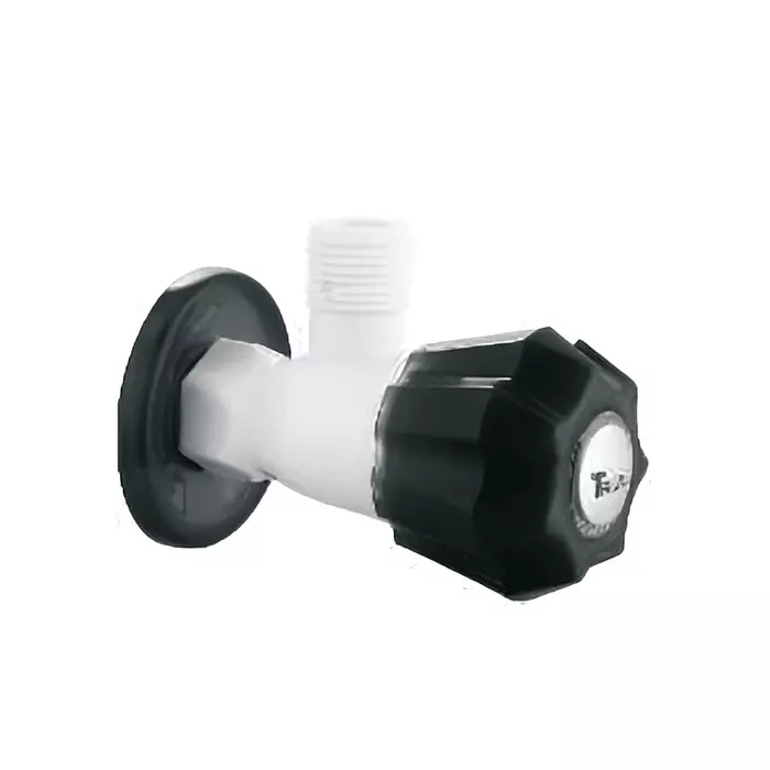 TRIJAL Angel Elite Angle Cock with Flange White, Charcoal, AGE-102 (Pack of 60)