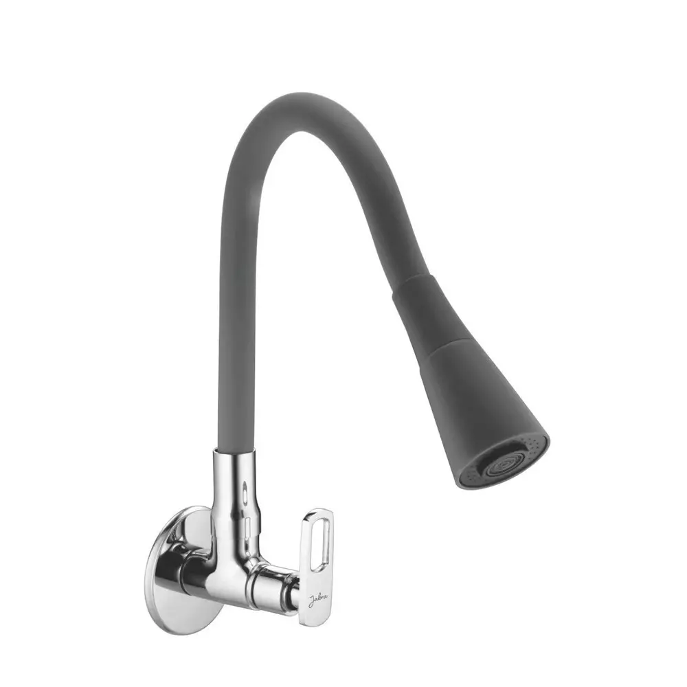 Jabra Dual Flow Sink Cock Apolo Series Brass Chrome Finish Wall Mount Grey & Silver