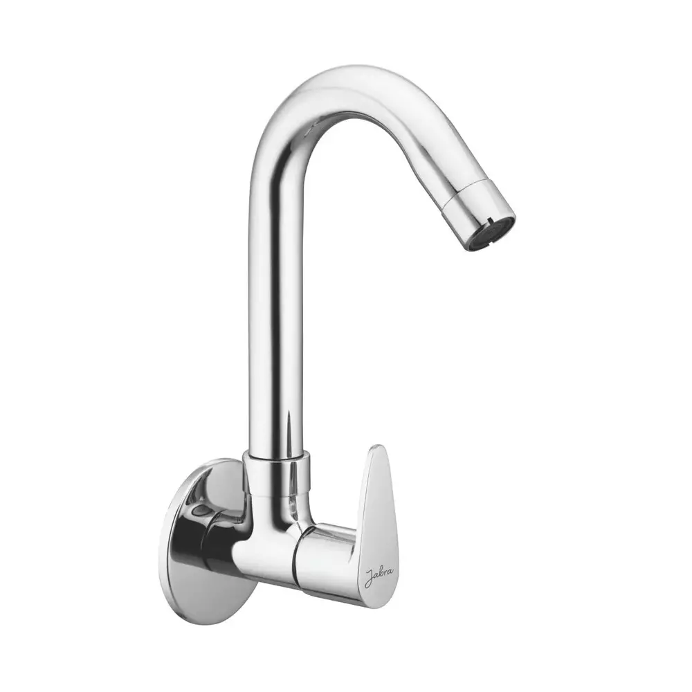 Jabra Sink Cock (M) Vignet Series Brass Chrome Finish Wall Mount Silver