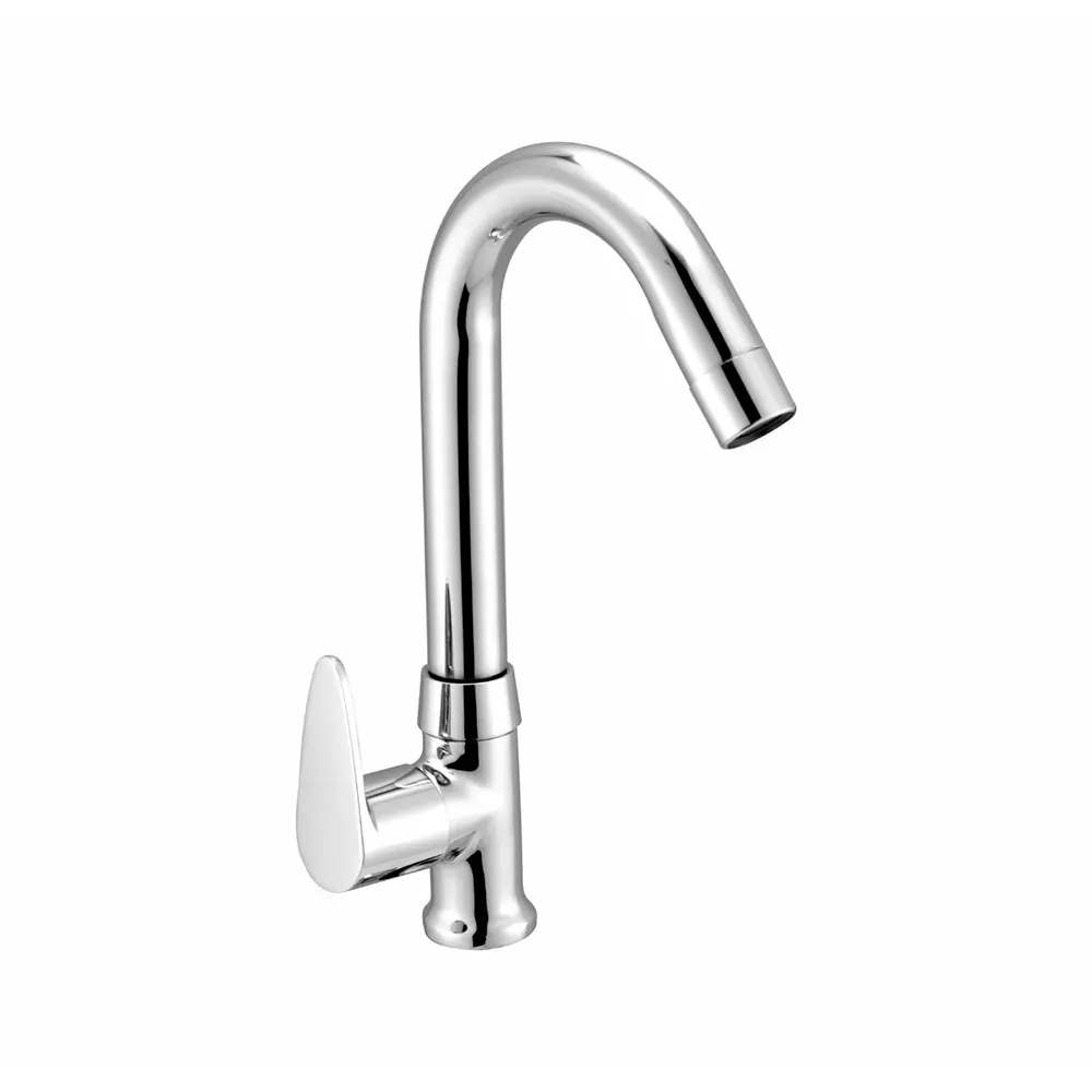 Jabra Swan Neck Tap (L) Vignet Series Brass Chrome Finish Deck Mount Silver