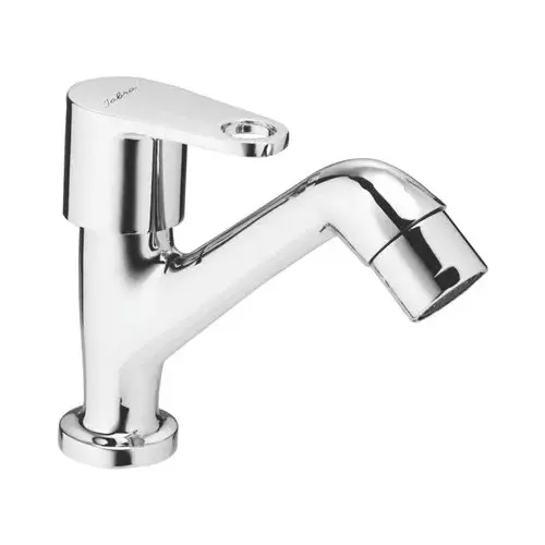 Jabra High Neck Pillar Cock Sky Series Brass Chrome Finish Deck Mount Silver
