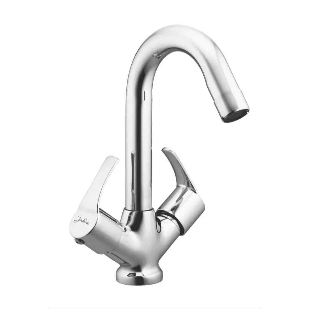 Jabra Center Hole Basin Mixer (M) Brizo Series Brass Chrome Finish Deck Mount Silver