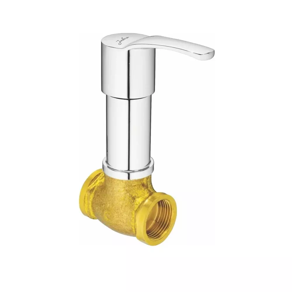 Jabra Concealed Stop Cock (L) Brizo Series Brass Chrome Finish Wall Mount 15 mm Silver