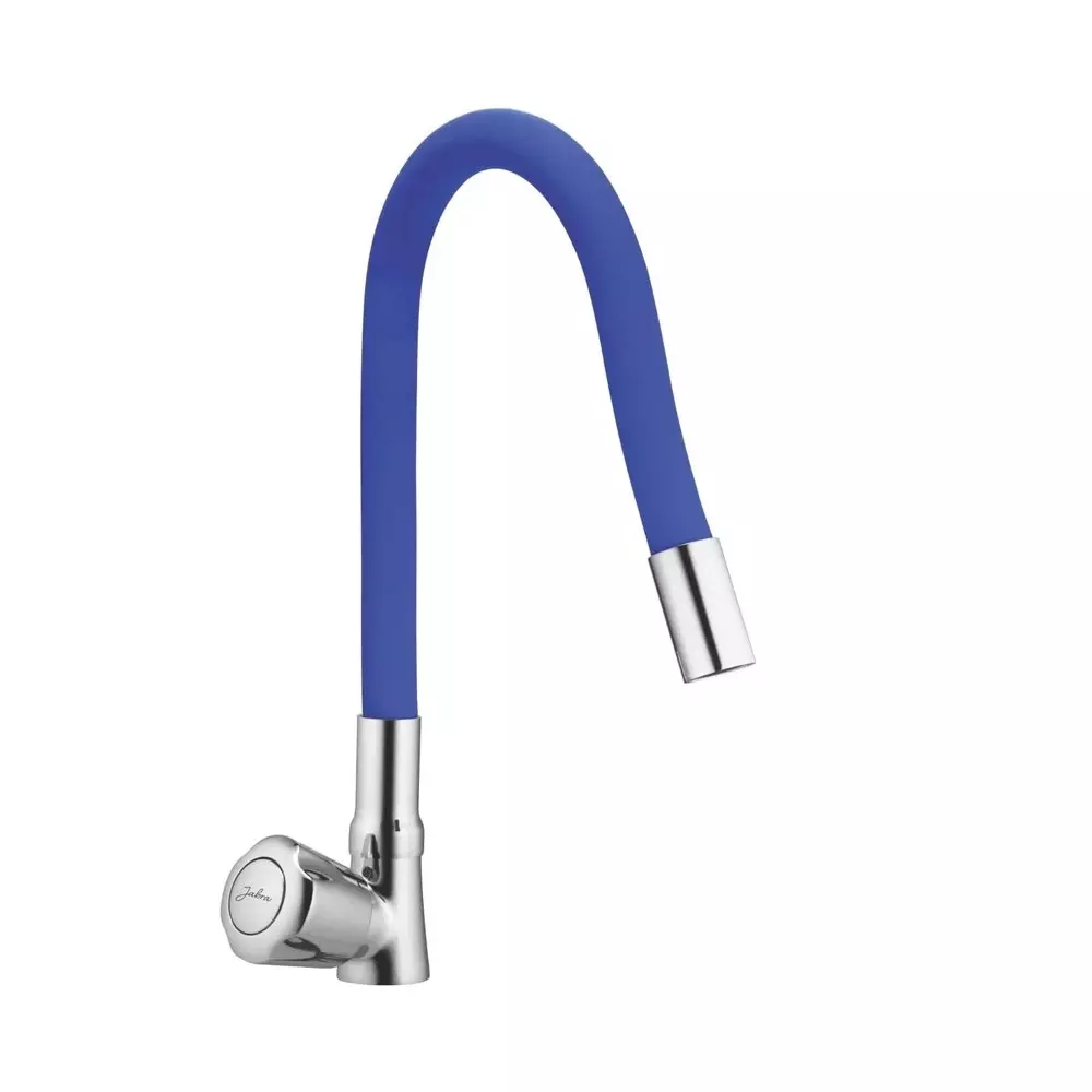 Jabra Single Flow Swan Cock Sleek Series Brass Chrome Finish Deck Mount Blue
