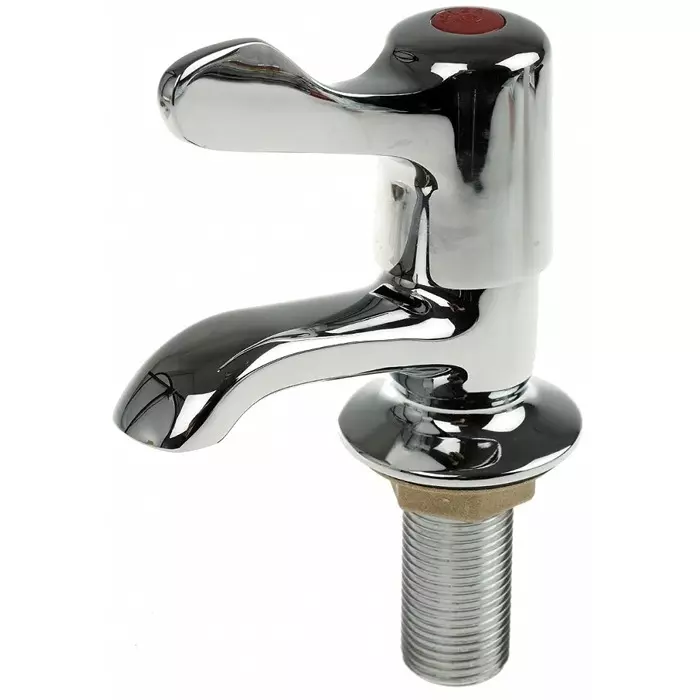 Pegler Yorkshire Chrome Plated Brass Quarter Turn Lever Handle Hot Basin Tap 1/2in, 308027