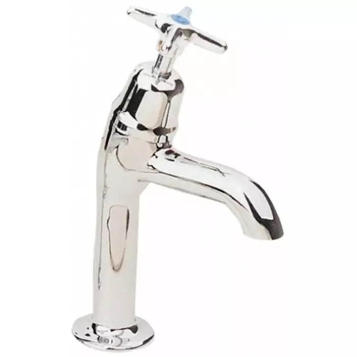 Pegler Yorkshire Chrome Plated Brass Twist Handle High Neck Cold Sink Tap 3/4in, 307018