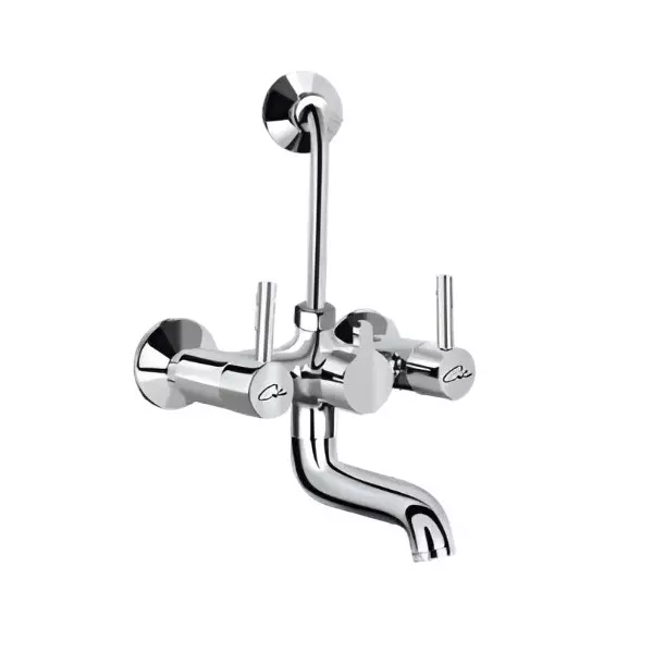 CASLLA Wall Mixer with Provision for Overhead Shower Cobalt Series Brass Chrome Finish Silver, CAT-CHR-922314