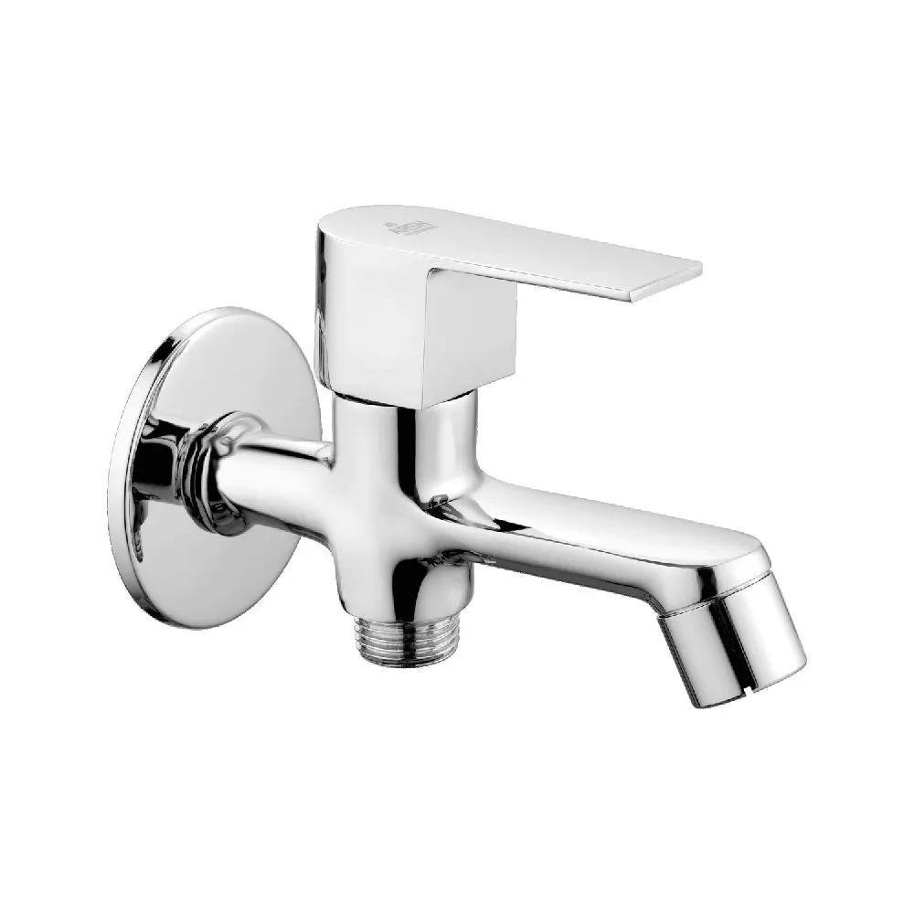 AR5H 2 Way Bib Tap (Single Handle) with Wall Flange Brass Chrome Finish Wall Mounted, ARIA-0011