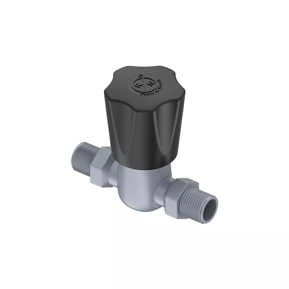 RN Male Thread Stop Tap PTMT Metallic Grey Black 1/2 Inch (15 mm) Size for Kitchen & Bathroom Use, RNMAJ09B39