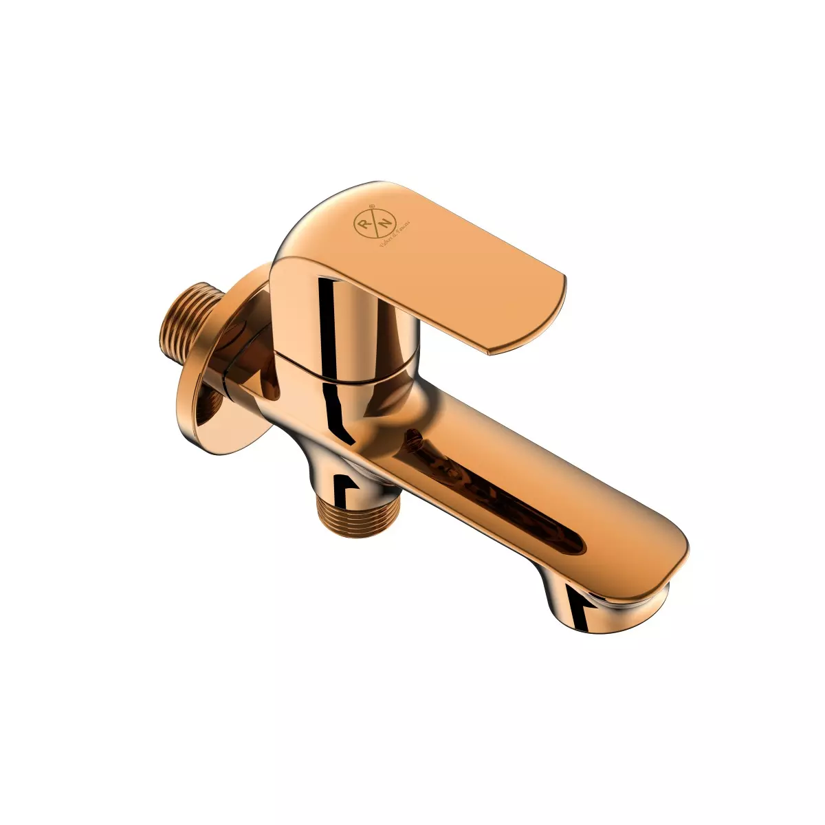 RN Advance 2 In 1 BIB Tap With Flange Rose Gold Stainless Steel 1/2 Inch (15 mm) Size for Bathroom & Toilets Use, RNSOP33G53
