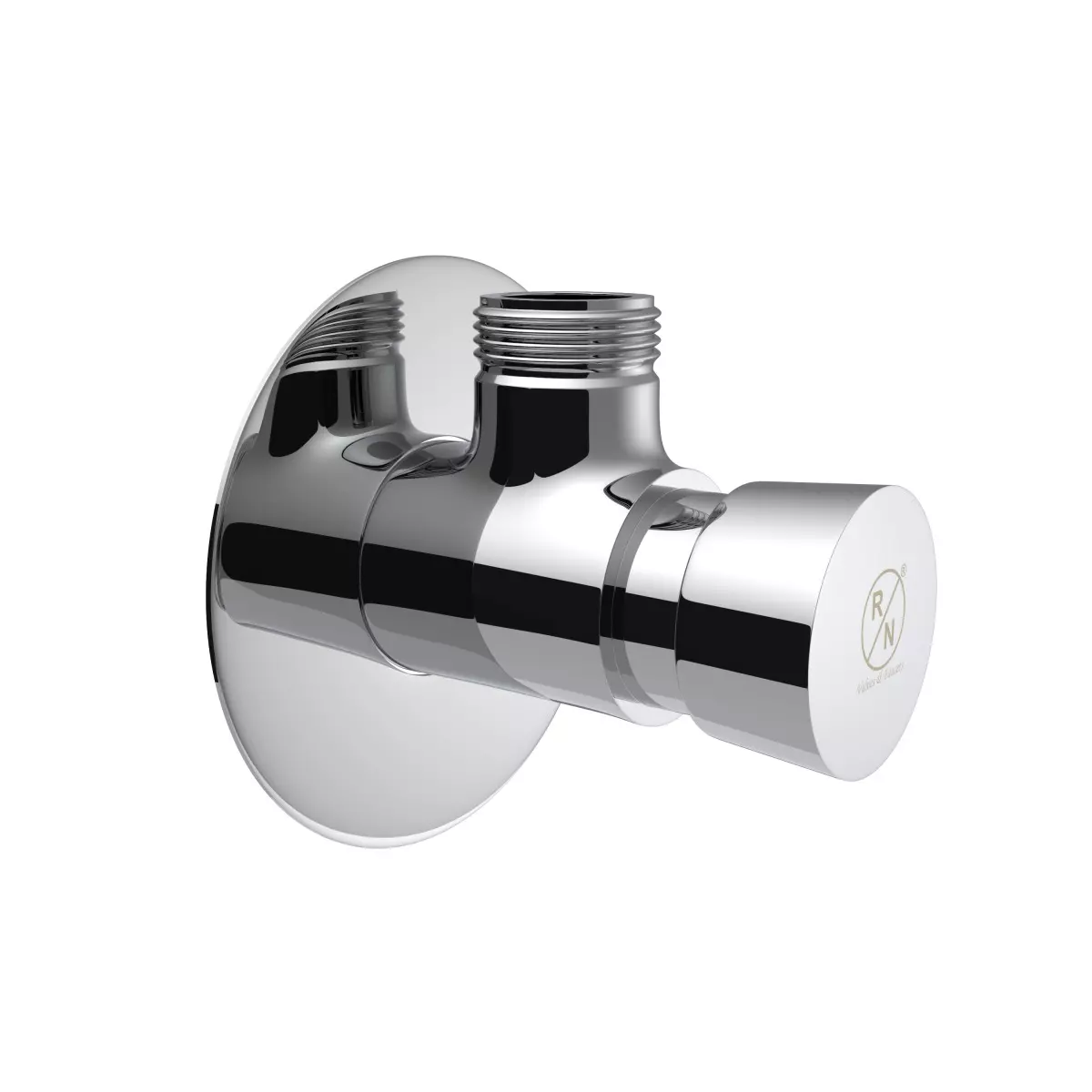 RN Presmatic Collection Angle Tap With Flange Chrome Plated 1/2 Inch (15 mm) Size Stainless Steel,RNPRE24G01