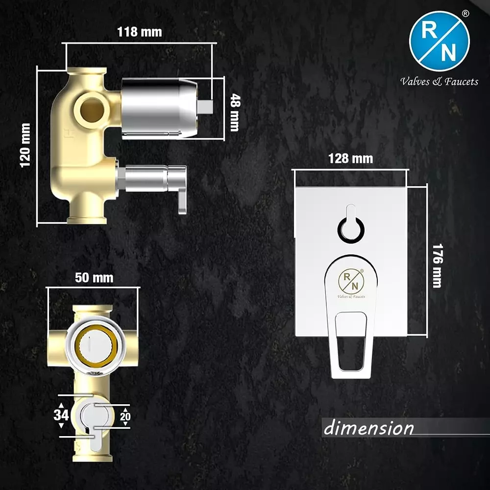 rn-asperion-chrome-plated-collection-single-lever-expose-concealed-part-kit-3-inlet-2-outlet-diverter-body-hi-flow-5-way-wall-mounted-32-inch-40-mm-size