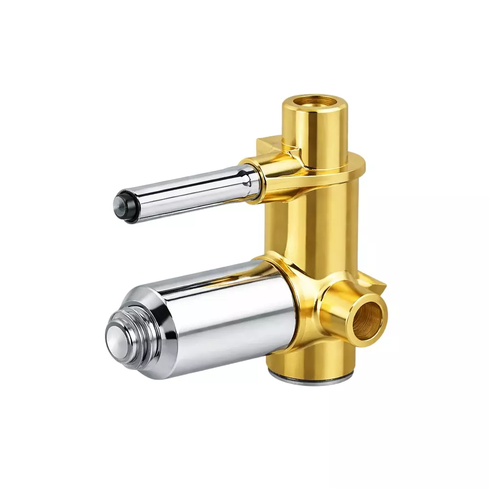 IVAS Elanza Single Lever Concealed Diverter Wall Mounted Chrome Finish Silver & Golden 35 mm Hole Size for Bathroom & Toilets Use, IM12009056