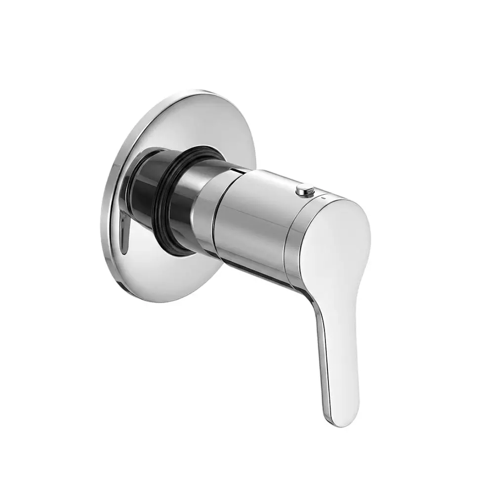 PLUMBER Ecoline Series Evion Range Concealed Stop Tap 20 mm with Sliding Adjustable Wall Flange, Chrome Finish and Wall Mounted, EVN-0406