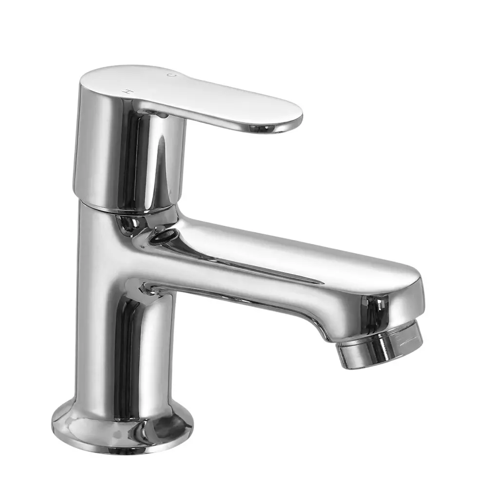 PLUMBER Ecoline Series Euphoria Range Pillar Tap with Foam, Chrome Finish and Deck Mounted, EPA-0101