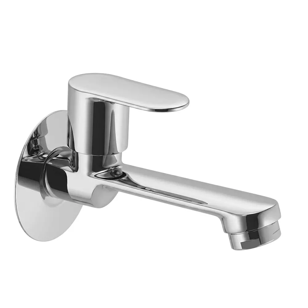 PLUMBER Ecoline Series Earl Range Bib Tap Long Body Foam Flow, Wall Mounted and Chrome Finish, ERL-0203