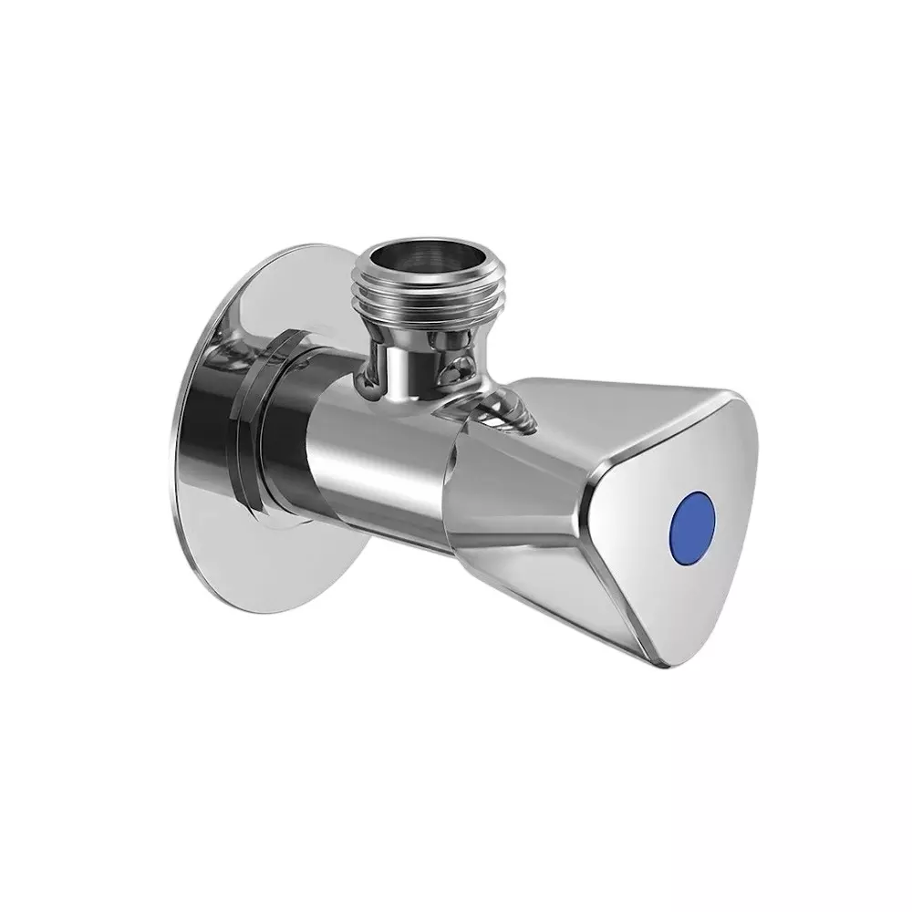 PLUMBER Ecoline Series Angle Tap Universal with Metal Chrome Plated Knob, Wall Mounted, EU-0515