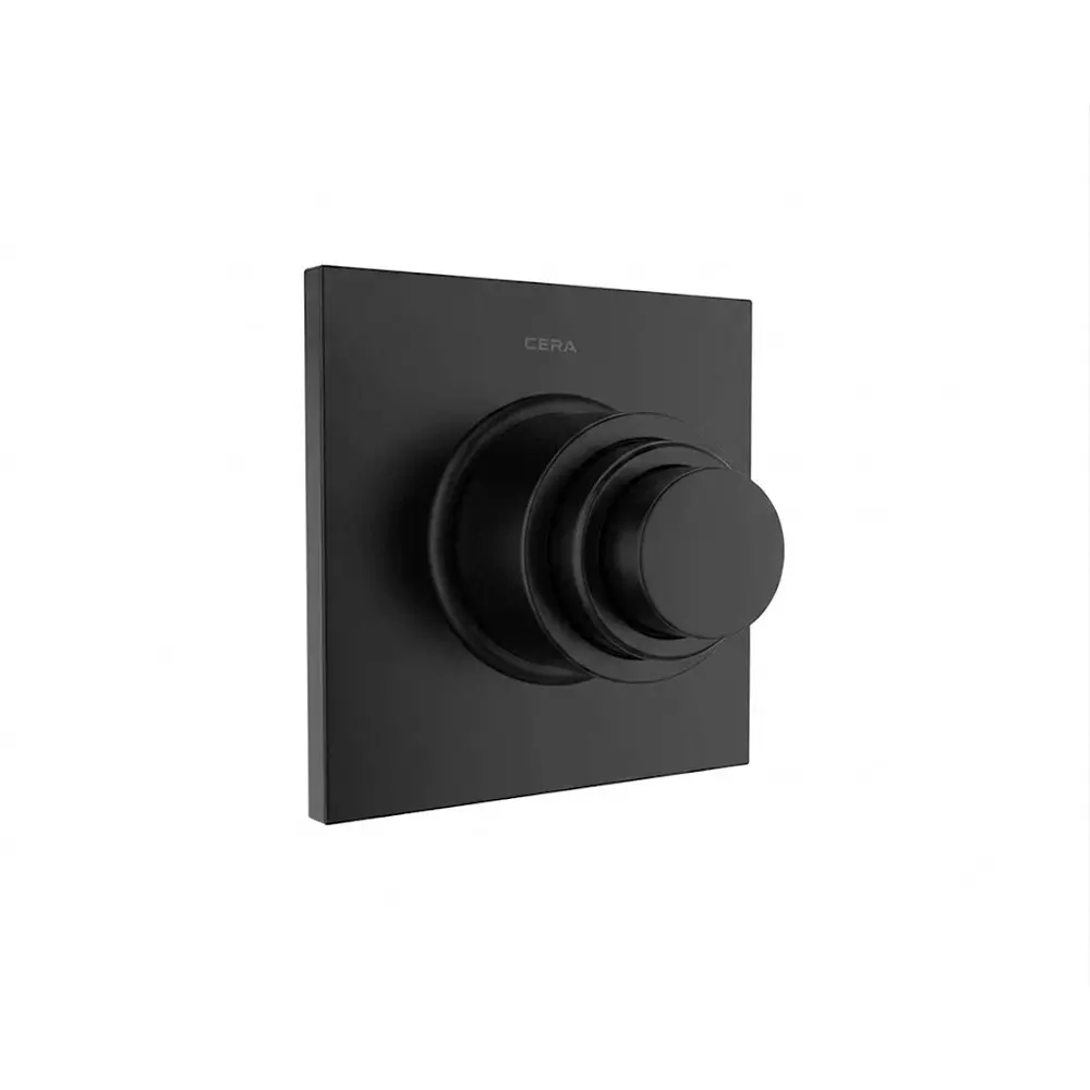 CERA Concealed Dual Flush Valve Push Type Square Shape 1.5 Inch (40 mm) Size Satin Black for Bathroom Use, F8010205SB