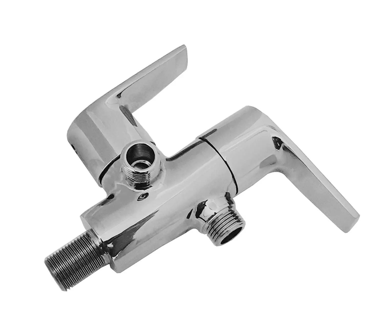 Aquieen 2 in 1Entice Brass Silver Angle Valve Each of 1 Piece