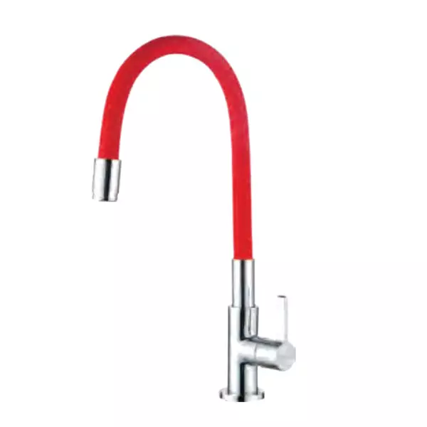 Hindware Basin Mixer Tap Brass Chrome Finish Red, F920004