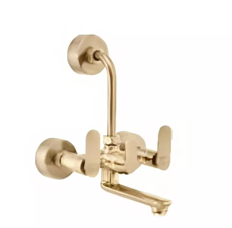 CERA Brooklyn Three Lever Wall Mount Wall Mixer for Overhead Shower Antique Brass, F1018401BA