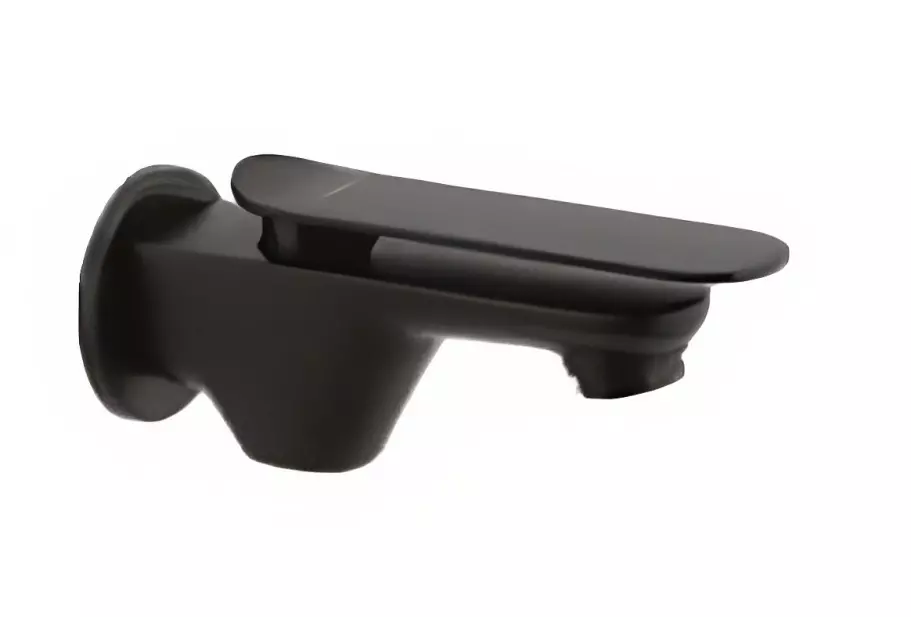 CERA Brooklyn Single Lever Wall Mount Bib Cock with Wall Flange and Aerator Matte Black, F1018151BM