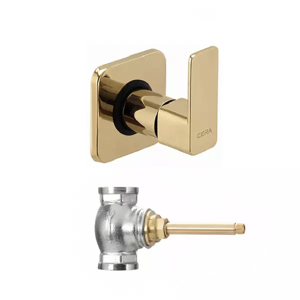 CERA Ruby Stop Cock for 15 mm Pipe Line with Inner Head, F1005351BA + F4050102 (Set of 2 Pcs)