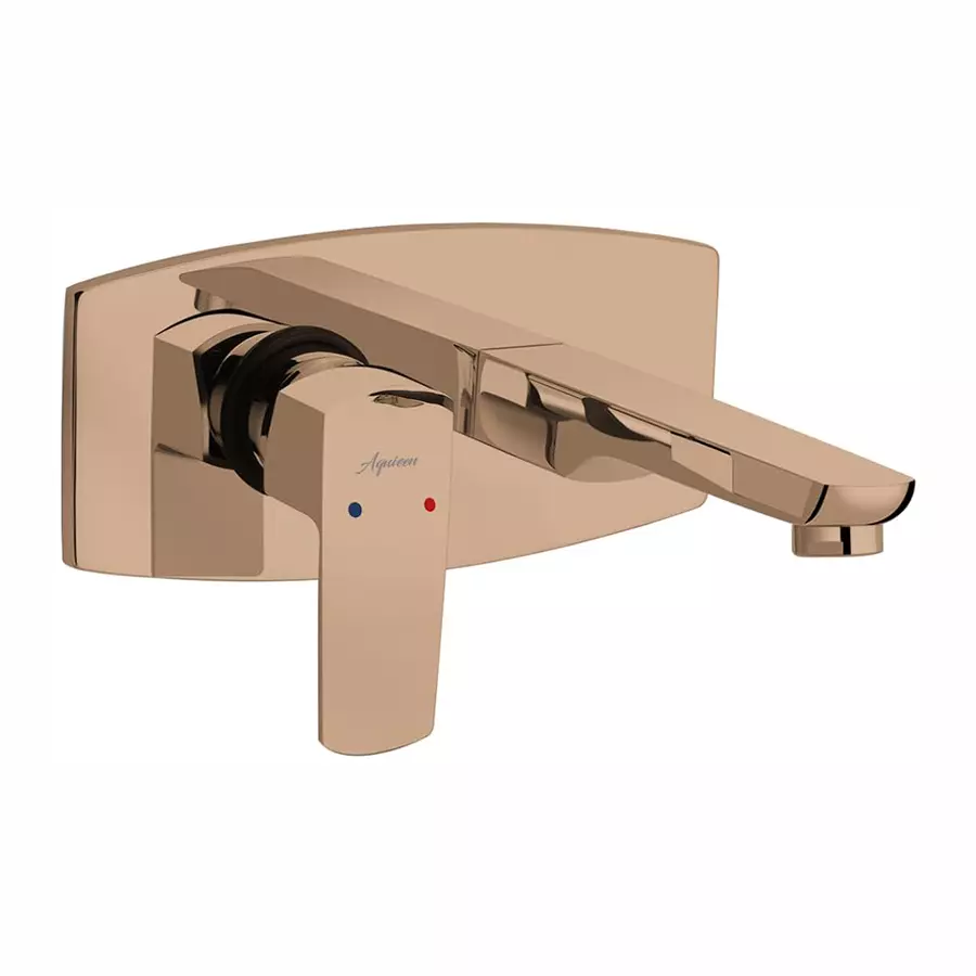 Aquieen Zura Basin Mixer Tap Brass & Copper Wall Mount Rose Gold, AQN 916