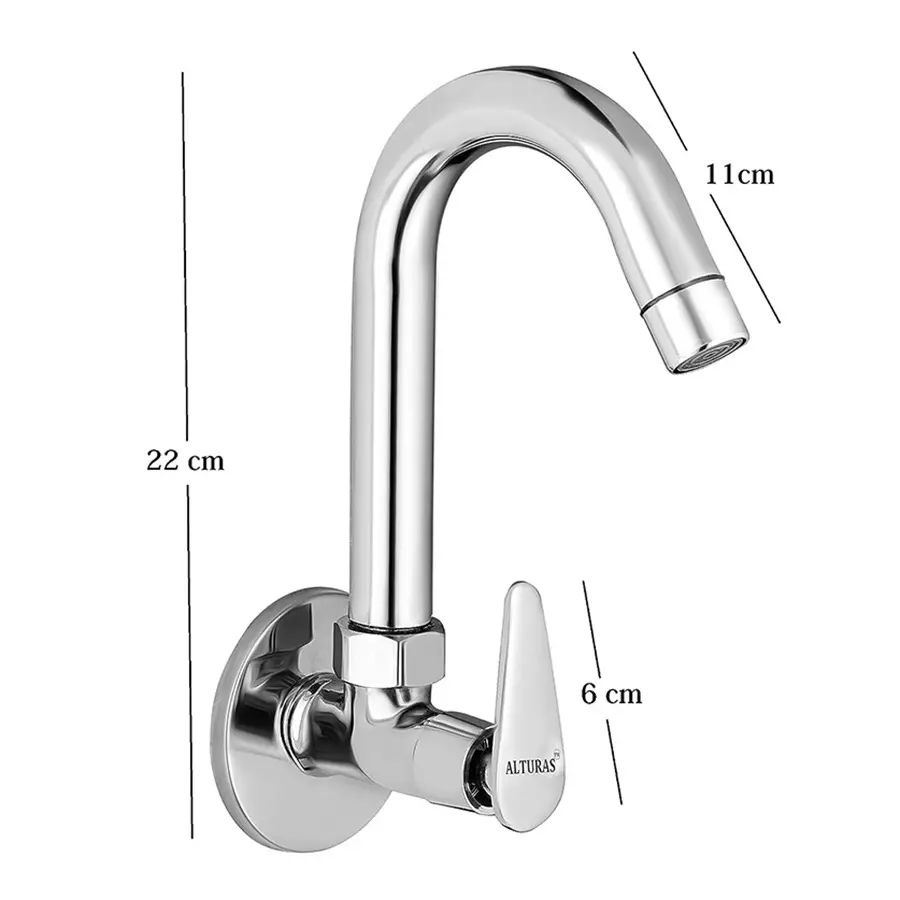 ALTURAS Brass Sink Cock Tap for Bathroom/Kitchen Pillar Tap