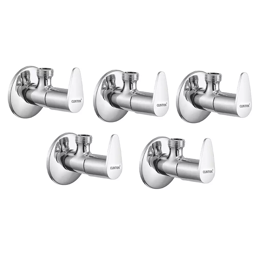 CLINTON Stainless Steel Chrome Plated Angle Valve Fusion (Pack of 5)