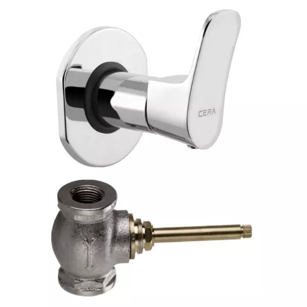 CERA Perla Stop Cock Exposed & Concealed Part for 15 mm Pipe Line with Inner Head