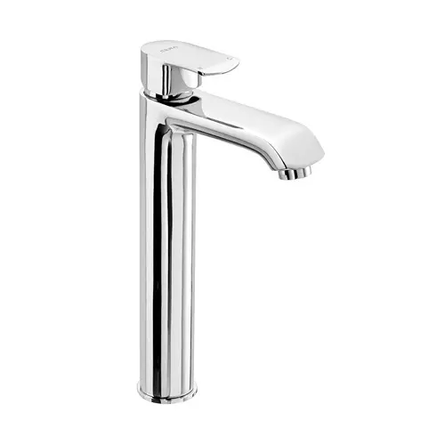CERA Chromo Single Lever Basin Mixer with Extended Body and Braided Connection Pipe, F1019452