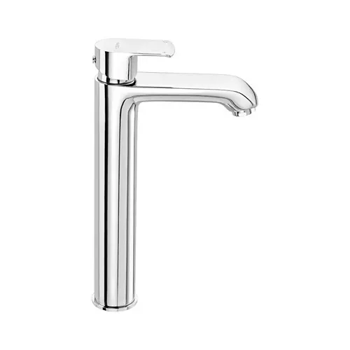 CERA Chromo Single Lever Basin Mixer with Extended Body and Braided Connection Pipe, F1019452