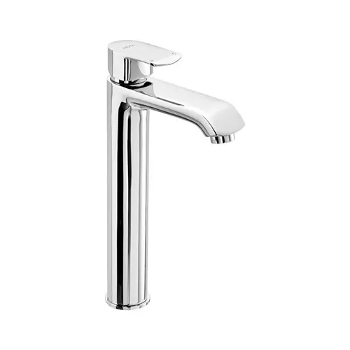 CERA Chromo Single Lever Basin Mixer with Extended Body and Braided Connection Pipe, F1019452
