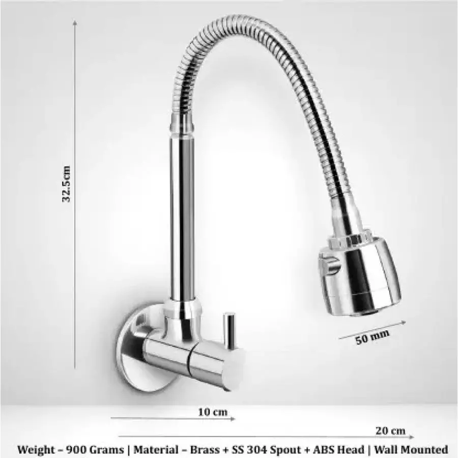 Fastgear Turbo Bib Cock Stainless Steel Chrome Finish Silver, FG2761