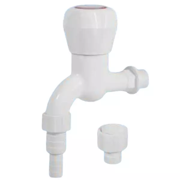 SUPREME Classic Series Washing Machine Tap Quarter Turn Plastic, Texla White