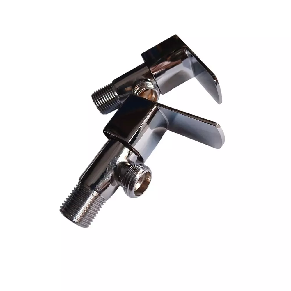 INDIA DREAMS Angle Wall 1/2 inch (12.5 mm) Brass Wall Mount Silver, ID_SS_090