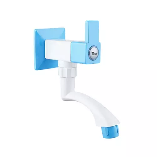 TRIJAL Oscar Plus Magic Sink Cock With Flange White, Blue 15 mm Thread & 20 mm Spindle, OSP-119 (Pack of 24)