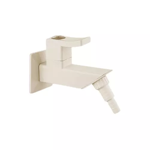 TRIJAL Guppy Bib Cock Nozzle With Flange Ivory 15 mm Thread & 20 mm Spindle, GUP-104 (Pack of 24)