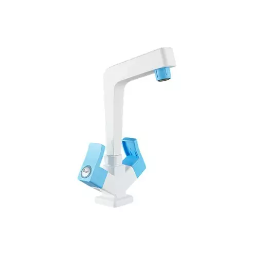 TRIJAL Spark Plus Center Hole Basin Mixer Premium White, Blue 15 mm Thread & 20 mm Spindle, SRP-118 (Pack of 12)