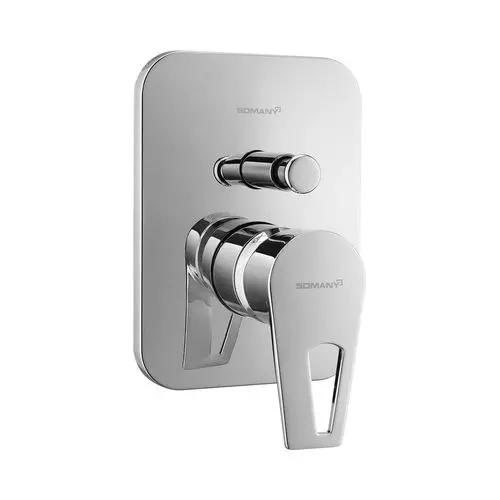 Somany Exposed Part for High Flow/3 Inlet Diverter Signature Collection Jupiter Series Chrome Finish Wall Mount, 272111420031