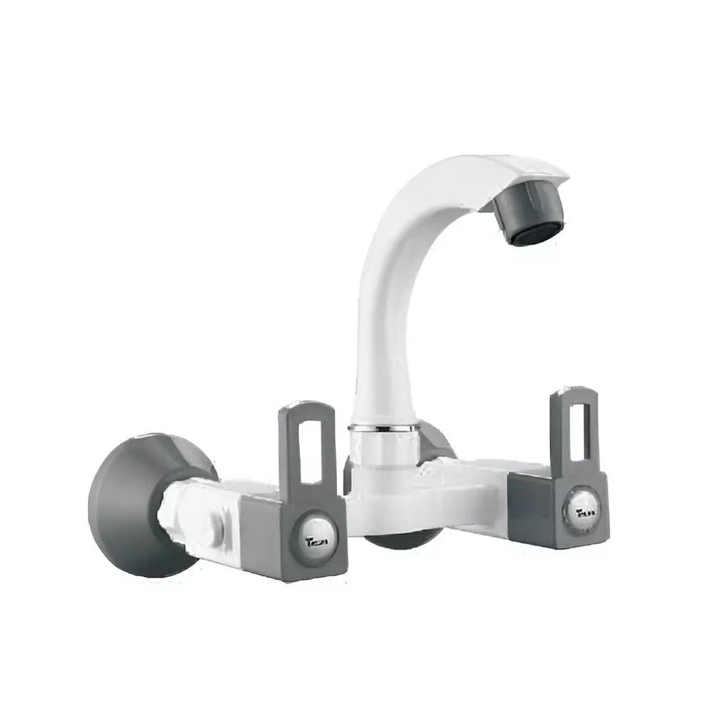 TRIJAL Star Plus Sink Mixer with Flange White, Grey, STP-113