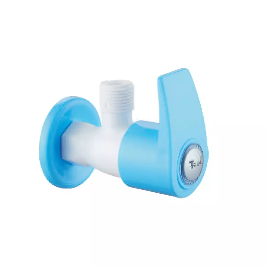 TRIJAL Silver Angle Cock with Flange White, Blue, SLV-102 (Pack of 60)