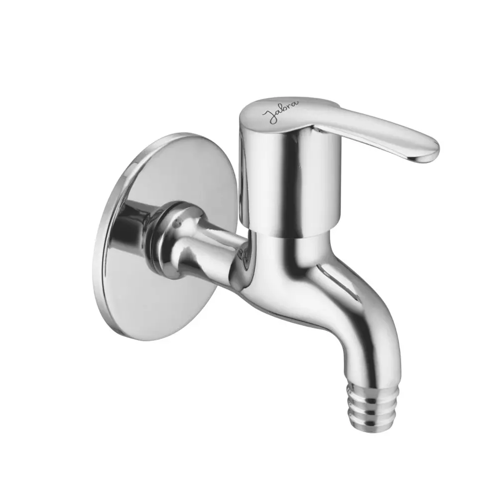 Jabra Nozzle Bib Cock Aqua Series Brass Chrome Finish Wall Mount Silver