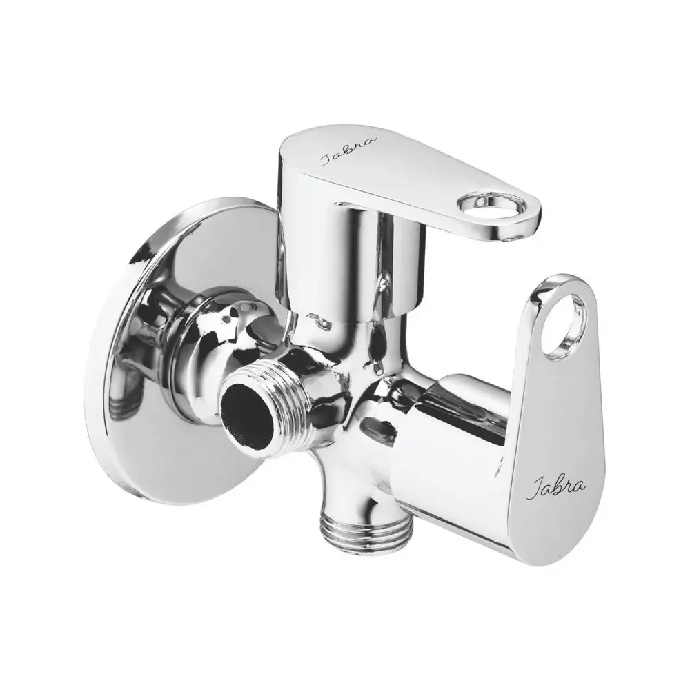 Jabra 2 in 1 Angle Cock Sky Series Brass Chrome Finish Wall Mount Silver