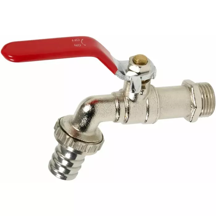 Sferaco Nickel Plated Brass Lever Bib Tap 1/2in, 696045