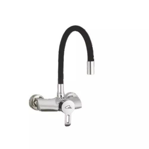 CASLLA Single Lever Sink Mixer Curve Series Brass Chrome Finish Silver, CRE-CHR-812325