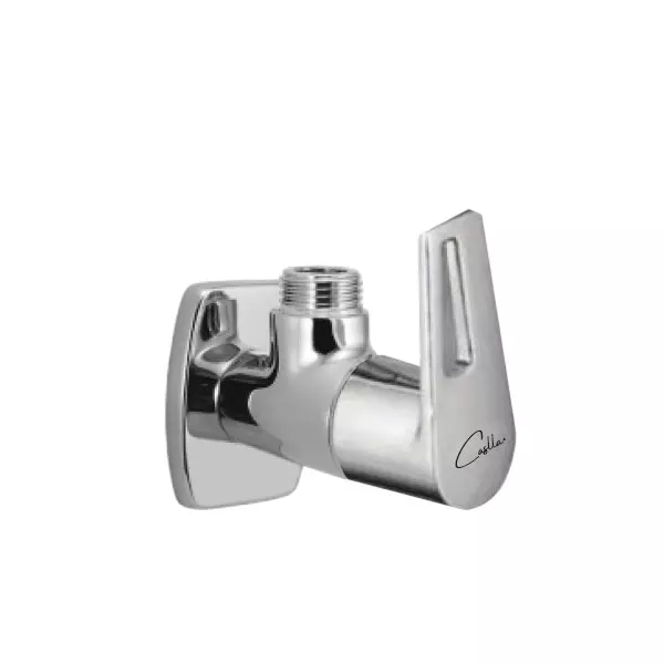 CASLLA Angle Valve with Wall Flange Contana Series Brass Chrome Finish Silver, CTA-CHR-852320