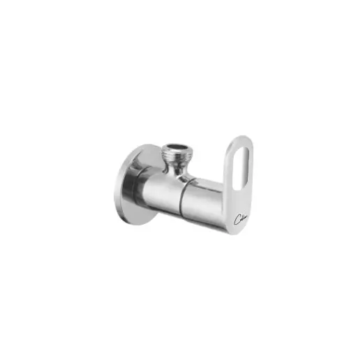 CASLLA Angle Valve with Wall Flange Conza Series Brass Chrome Finish Silver, CNA-CHR-732320