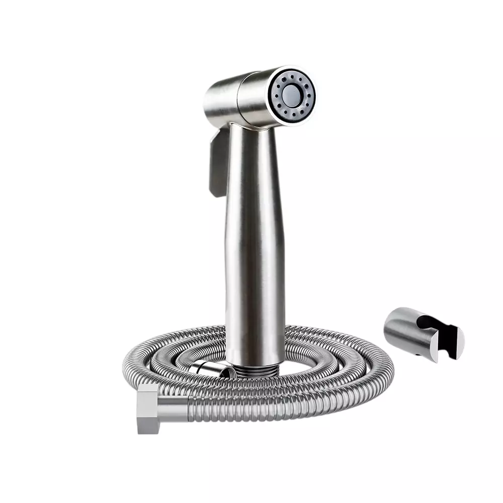 AR5H Health Faucet Stainless Steel with Ultra Flexible 1.2 m Hose Pipe & Wall Mount Holder Brushed Finish